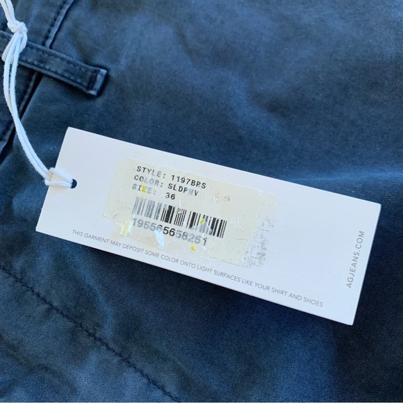 AG Adriano Goldschmied Shorts Lightweight Sateen Wanderer Slim Chino Size 36 - Picture 5 of 8